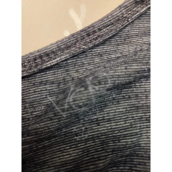 EVCR Womens Wine Puppies Tacos Gym Graphic Tank Top Blue Space Dye Small - Picture 2 of 5